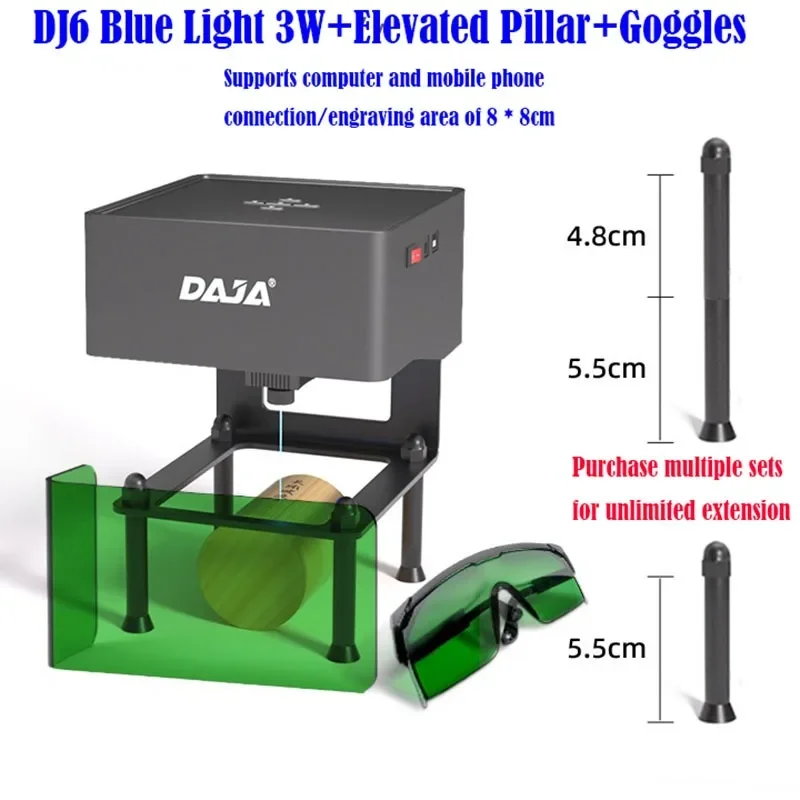 Laser Engraver Household DIY Small Carving Machine Machine 3000mw Fast Mini Logo Mark Printer Cutter Woodworking Wood Plastic