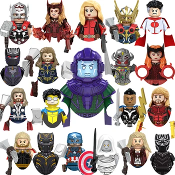 Marvel Wanda New Thor Blocks Bricks Kang Omni Man For Toy Gifts New Mini Action Figures Children Building Blocks For Party Gifts