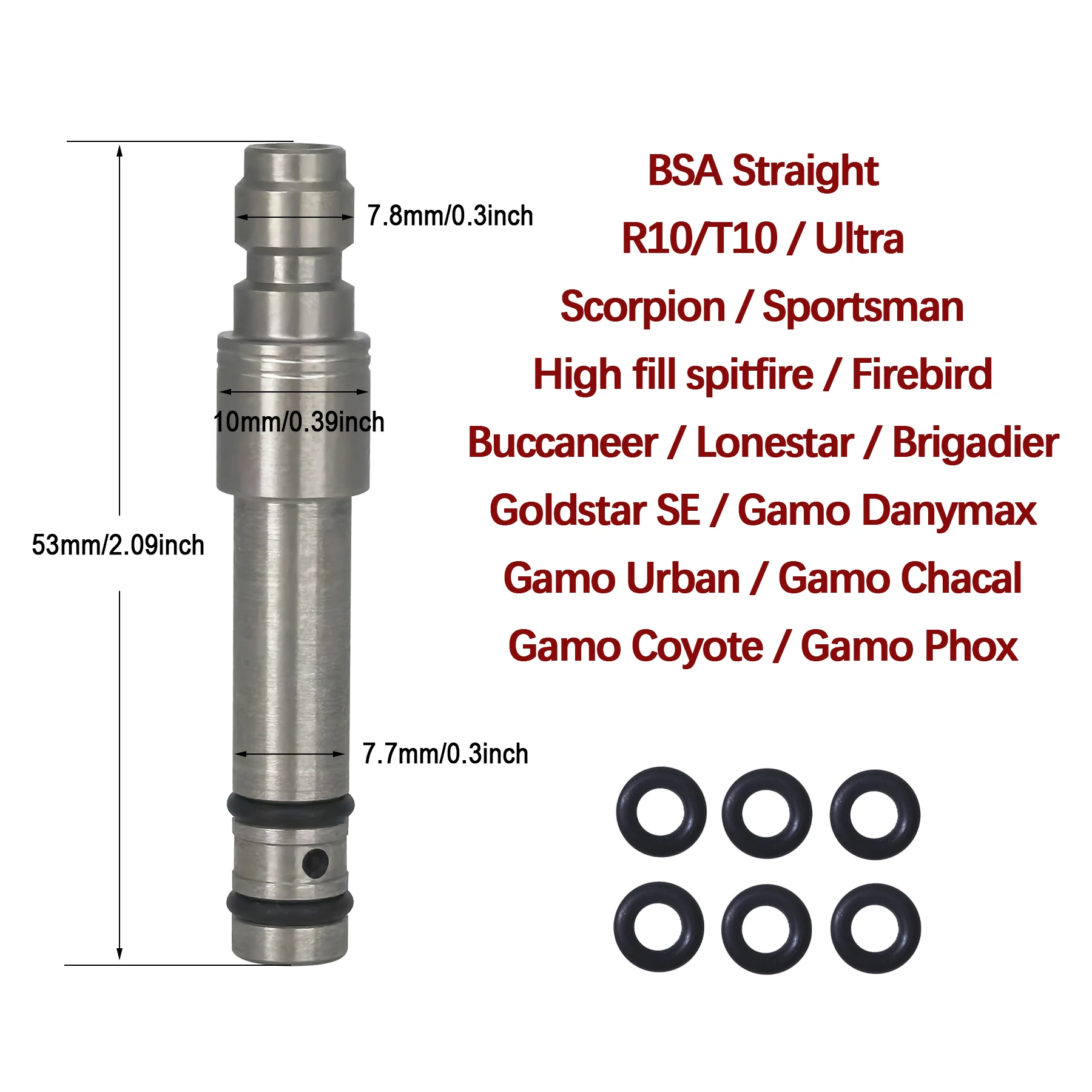Air filling probe Cricket Ataman WEIHRAUCH BSA Walther Rotex BROCOCK Artemis Snowpeak SMK Hatsan