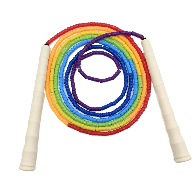 NEVERTOOLATE SOFT PVC beads freestyle long handle Bamboo Skipping Rope beaded Skipping Rope Indoor Sports 6