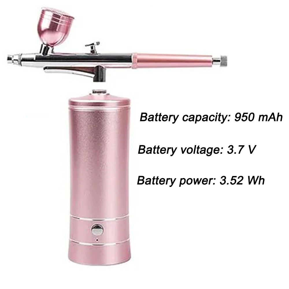 Portable High Pressure USB Rechargeable Airbrush Kit Wireless Compressor Double Action Spray Gun Oxygen Jet Sprayer Air Brush