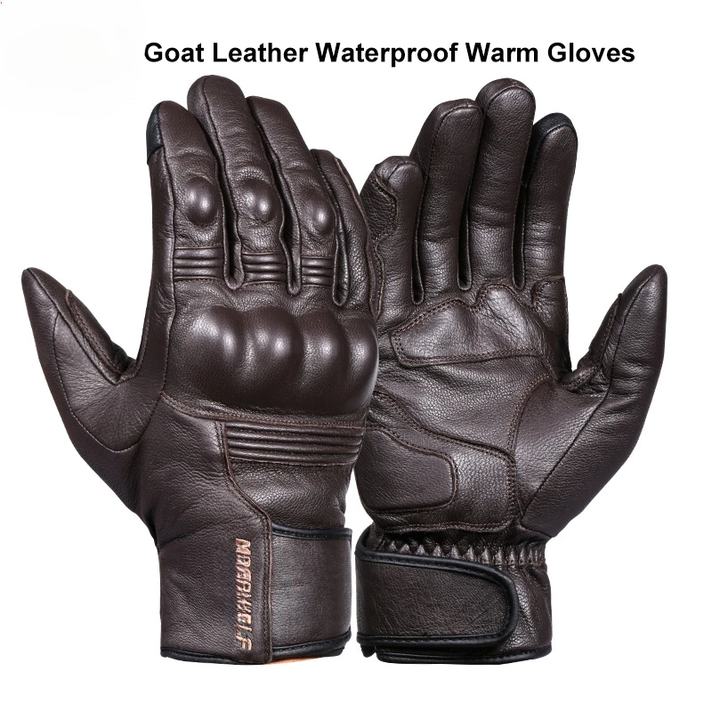 

Motorcycle leather gloves, waterproof, windproof, breathable touch, handling, handle, palm protection