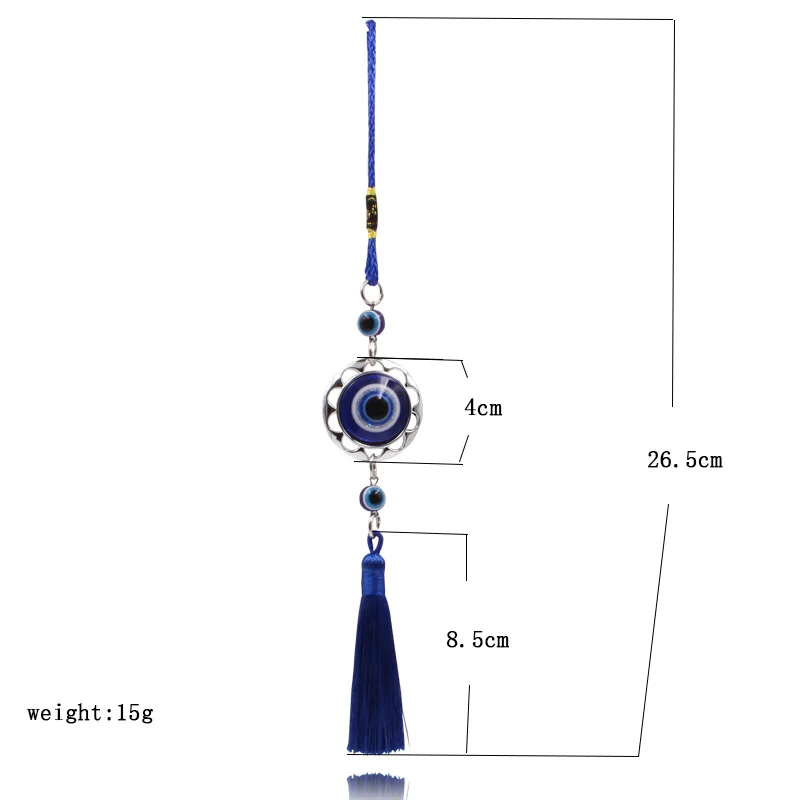 Hot-Selling-Alloy-Blue-Lucky-Evil-Eye-Tassel-for-Car-Hangings-Decorations-Resin-Turkish-Blue-Eye.jpg Forró Értékesítés Ötvözött Kék Szerencsés Gonosz Szem Bojt Az Autó Függő Dekorációkhoz Gyanta Török Kék Medál Varázsa Védelem - Image 5