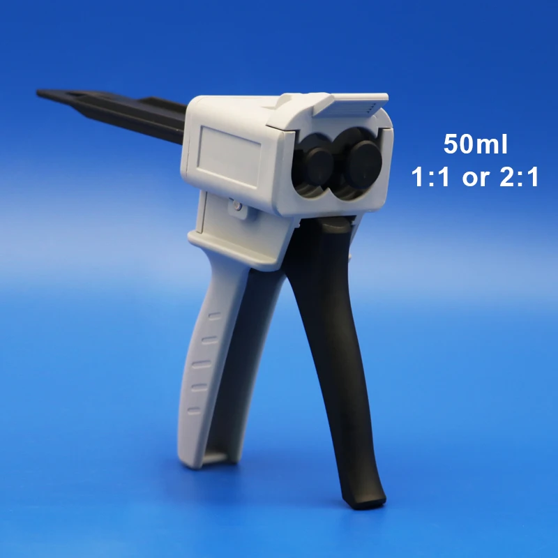 Epoxy adhesive dispensing gun 50ml 1:1 1:2 epoxy adhesives dispensing gun 2K kit portable double tube mixing dispenser loctite ARALDITE cartridge AB glue gun