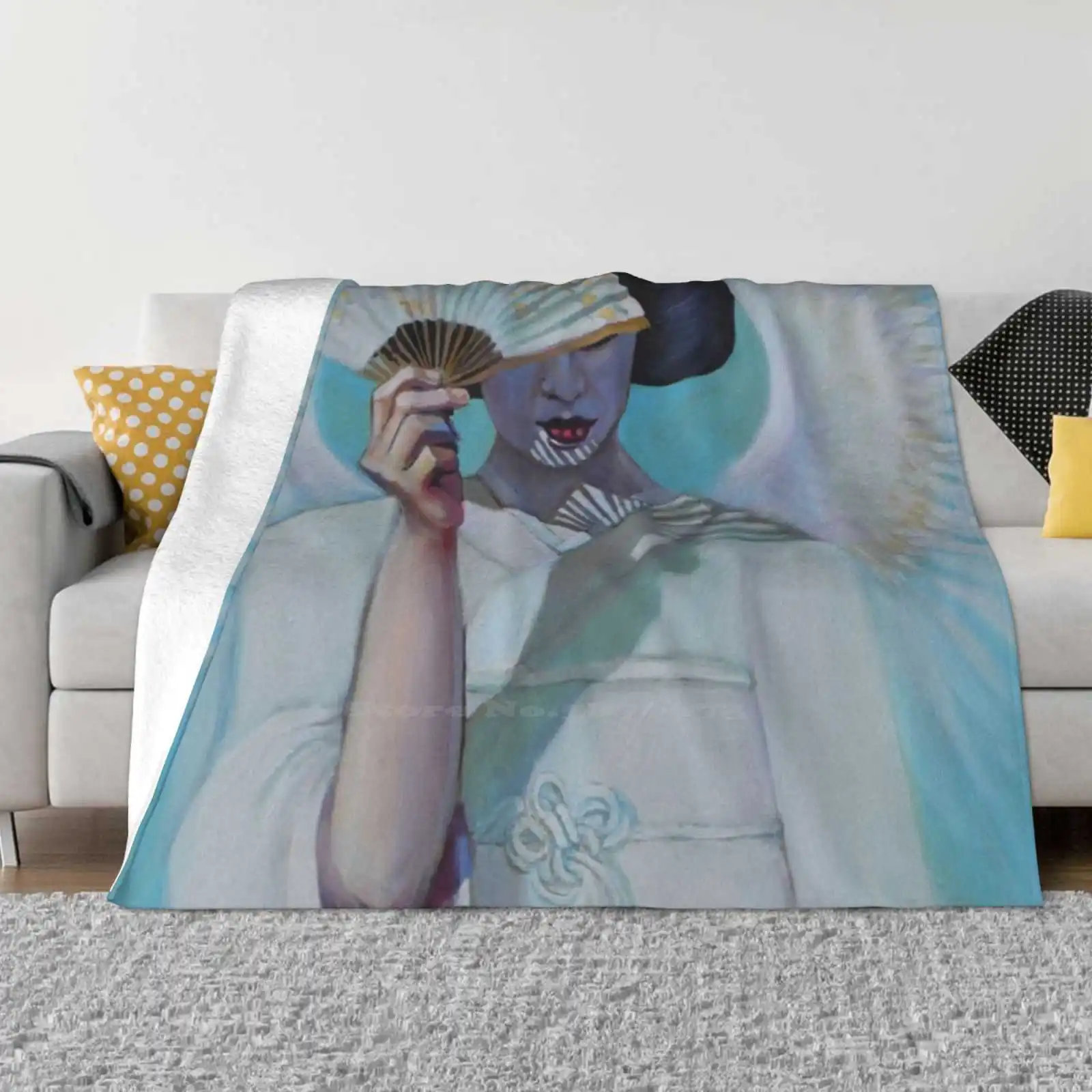 

«Tenshi», новейшее супермягкое теплое тонкое одеяло, Тенши гейши, ангел, японский ангел, рыба кои