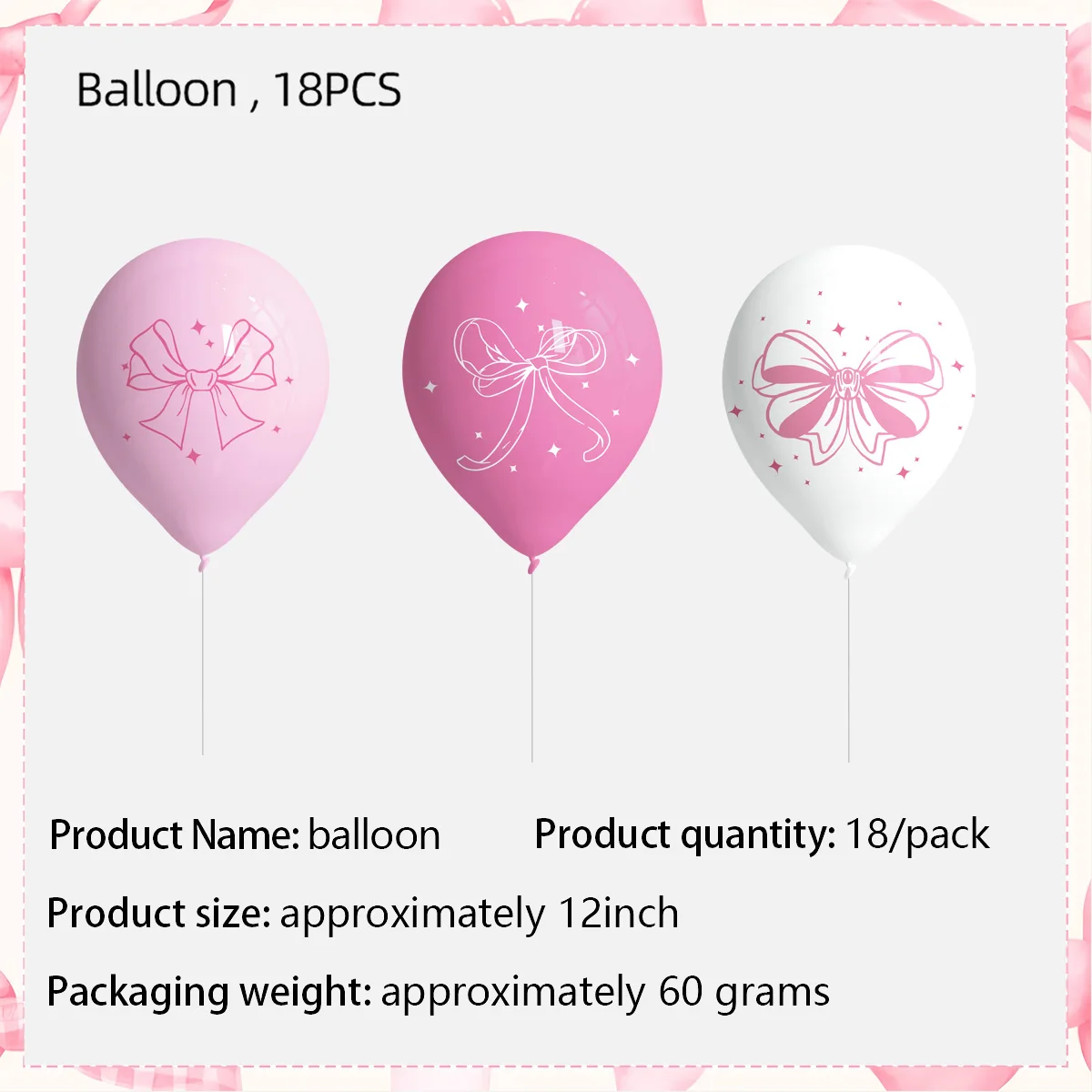 Elegant Pink Bow Cake Toppers - Princess-Themed Party Decorations