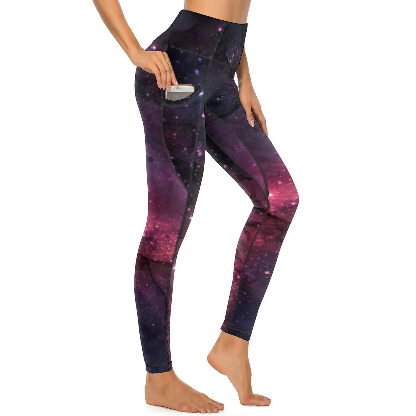 Starry Star Outer Space Leggings Galaxy Stars Fitness Gym Yoga