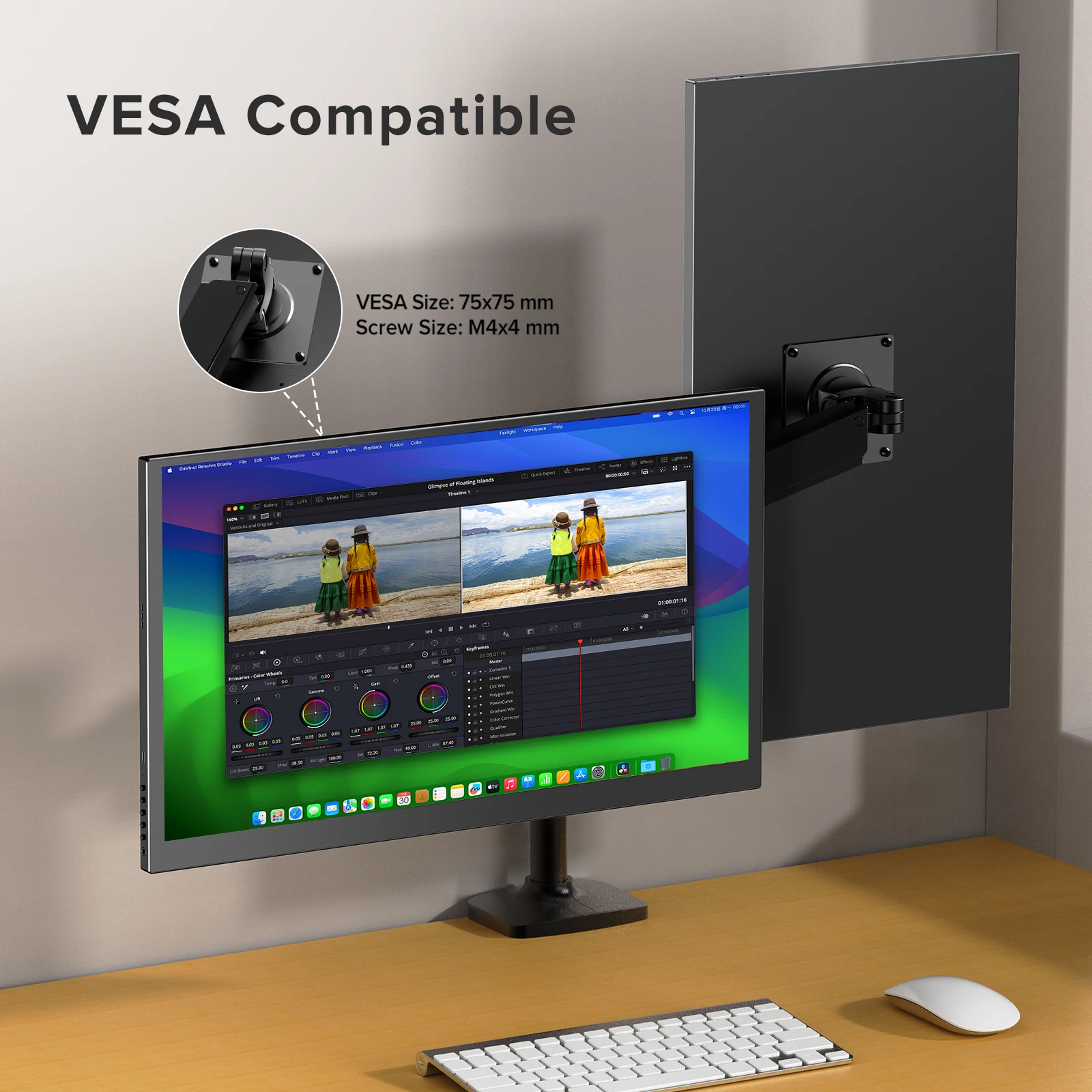 EVICIV 휴대용 모니터 4K 18.4인치 10비트 UHD FreeSync HDR 모바일 모니터 USB C 미니 HDMI 노트북 전화 게임 콘솔 스위치 PS5