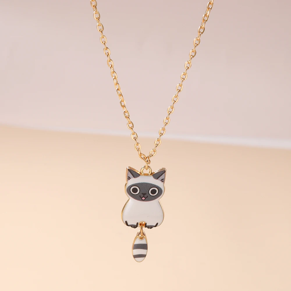 Aihua Niedliche Katzen-Ohrringe Emaille Welpen-Punkt-Katzen-Hängeohrringe für Frauen Mädchen Kinder Geburtstagsparty Schmuck Geschenke – Detail 19