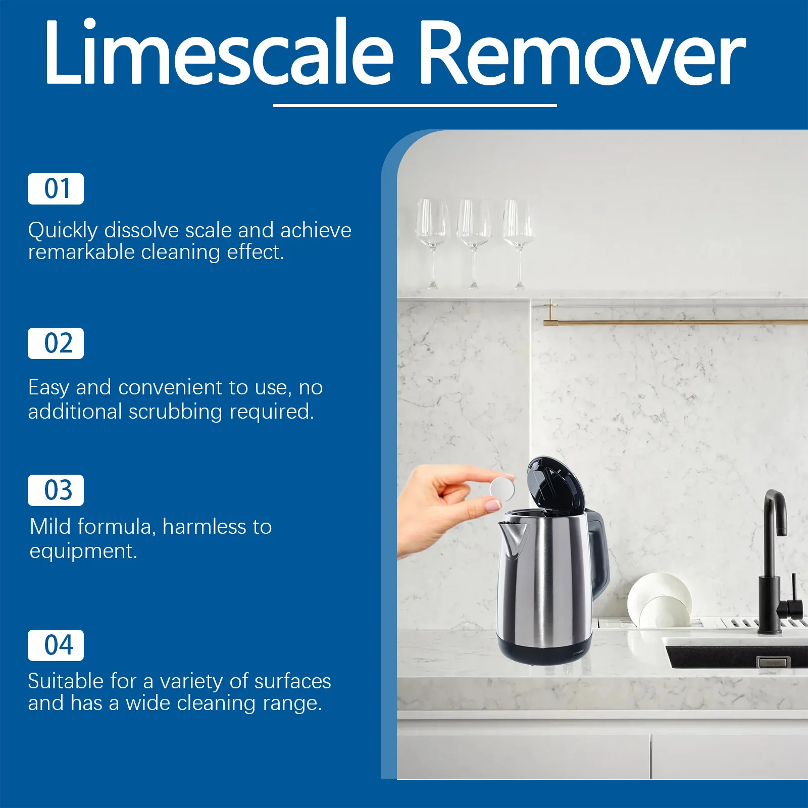 Teapot Scale Cleaner Kettle Descaler Remove Tea Stains Food Grade Drinking Machine Decontamination Water Bottle Cleaning Tablets