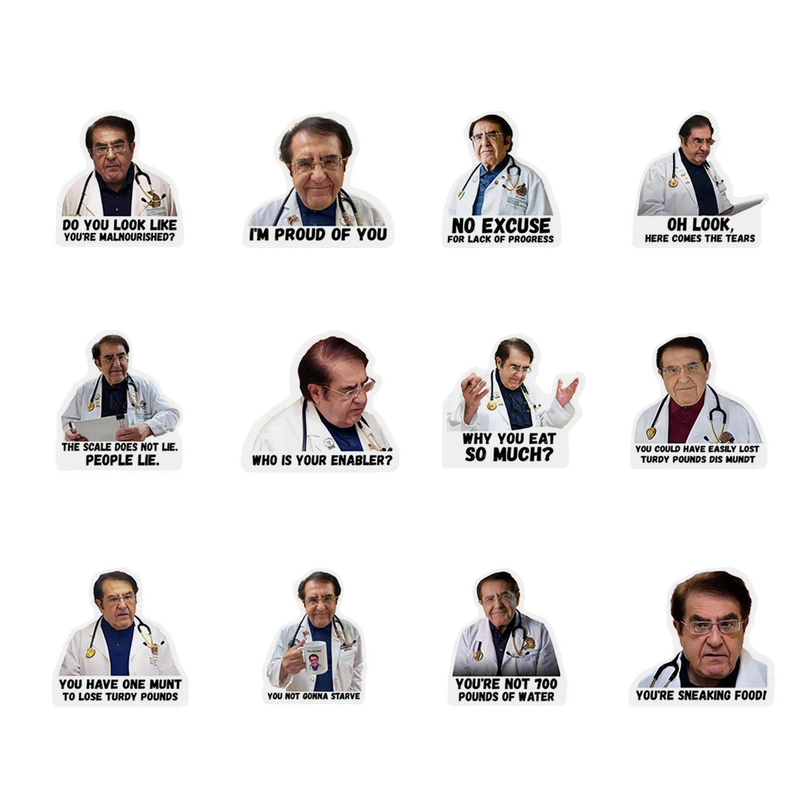 Magnetic Fridge Magnets Magnetic Fridge Stickers Refrigerator Decor 12Pcs Dr Now Magnets Funny Dr. Nowzaradan Kitchen Strong Fridge Magnets Cute Magnetic Accessories For Refrigerator