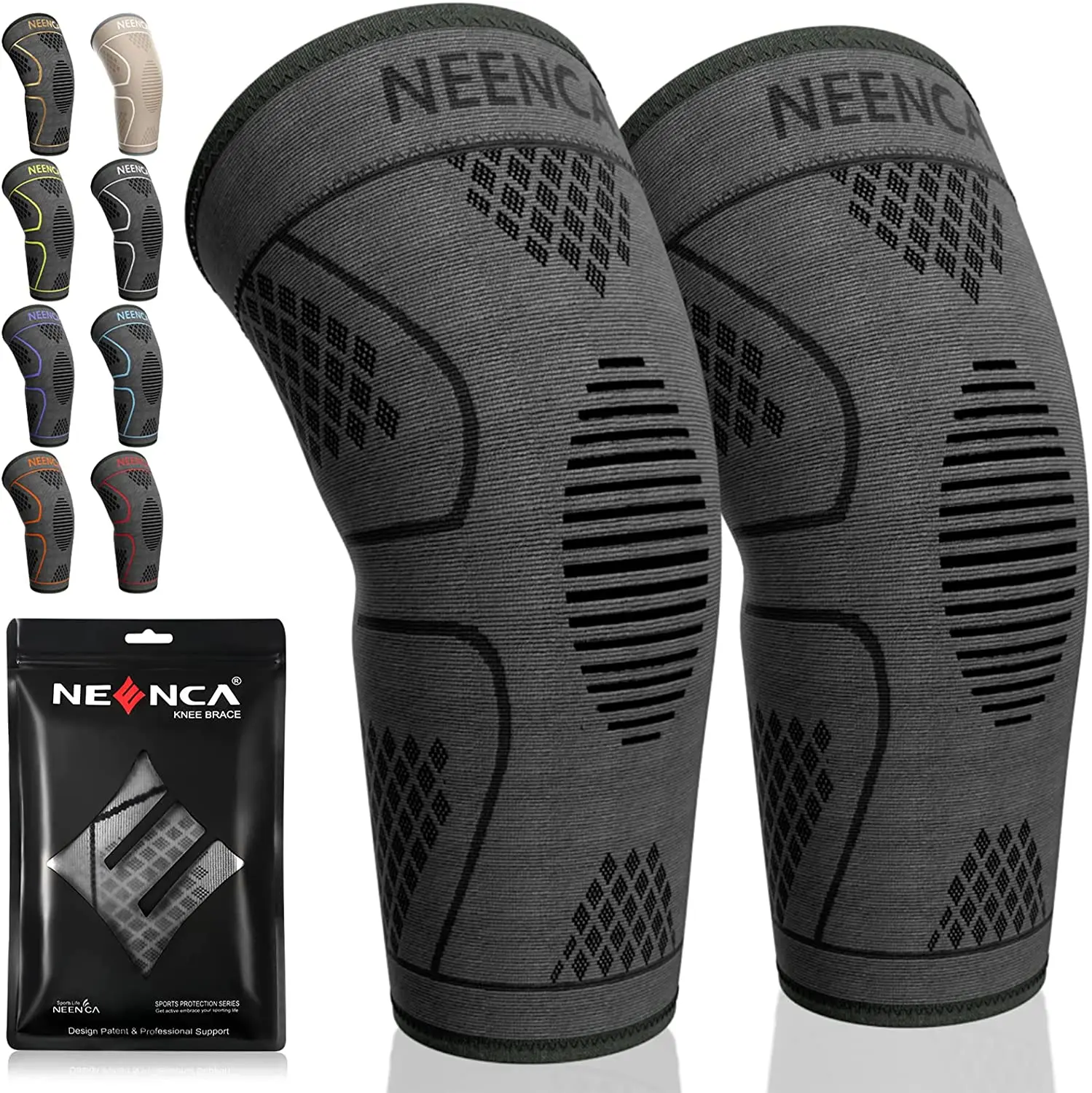 NEENCA 2 Pack Knee Brace Knee Compression Sleeve Support Size XXL