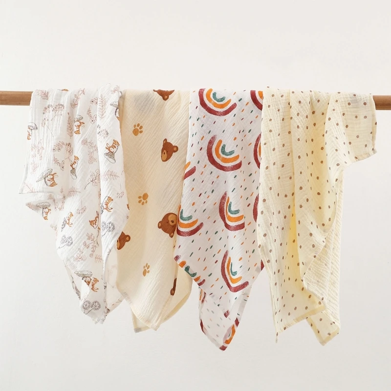 Upgraded Muslin Swaddle Blanket Receiving Blanket Swaddling Wrap for Boys & Girls Baby Essential Birthday Wrap Durable