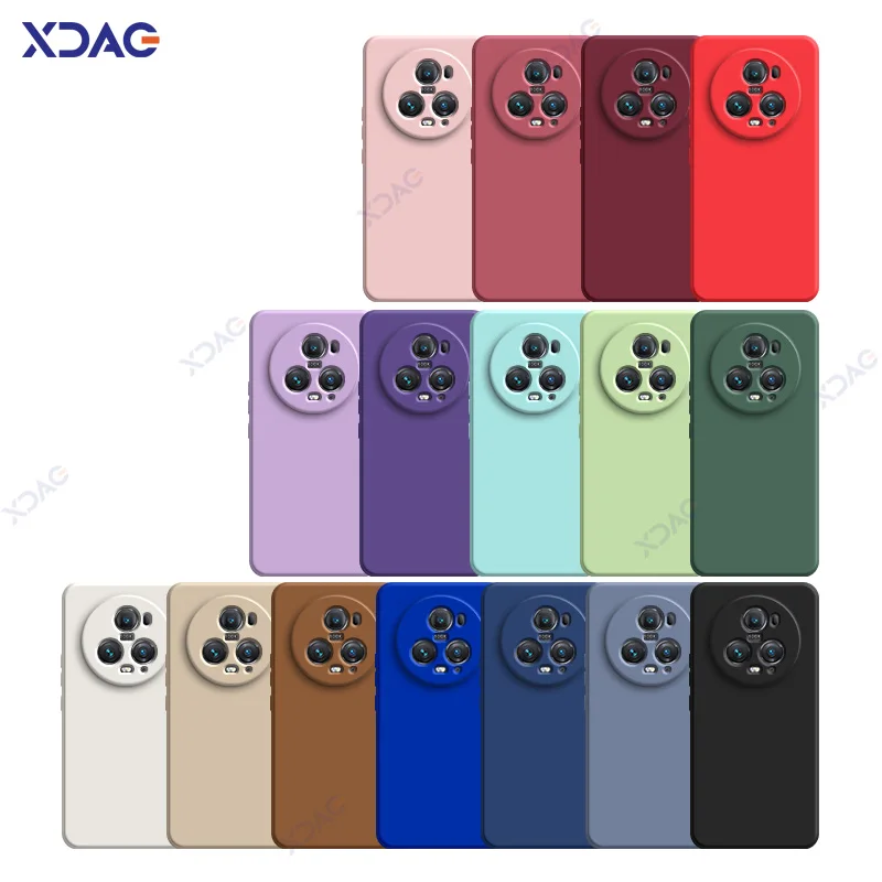 Premium Liquid Silicone Case Cover for Honor Magic 5 Series - Soft Square Design