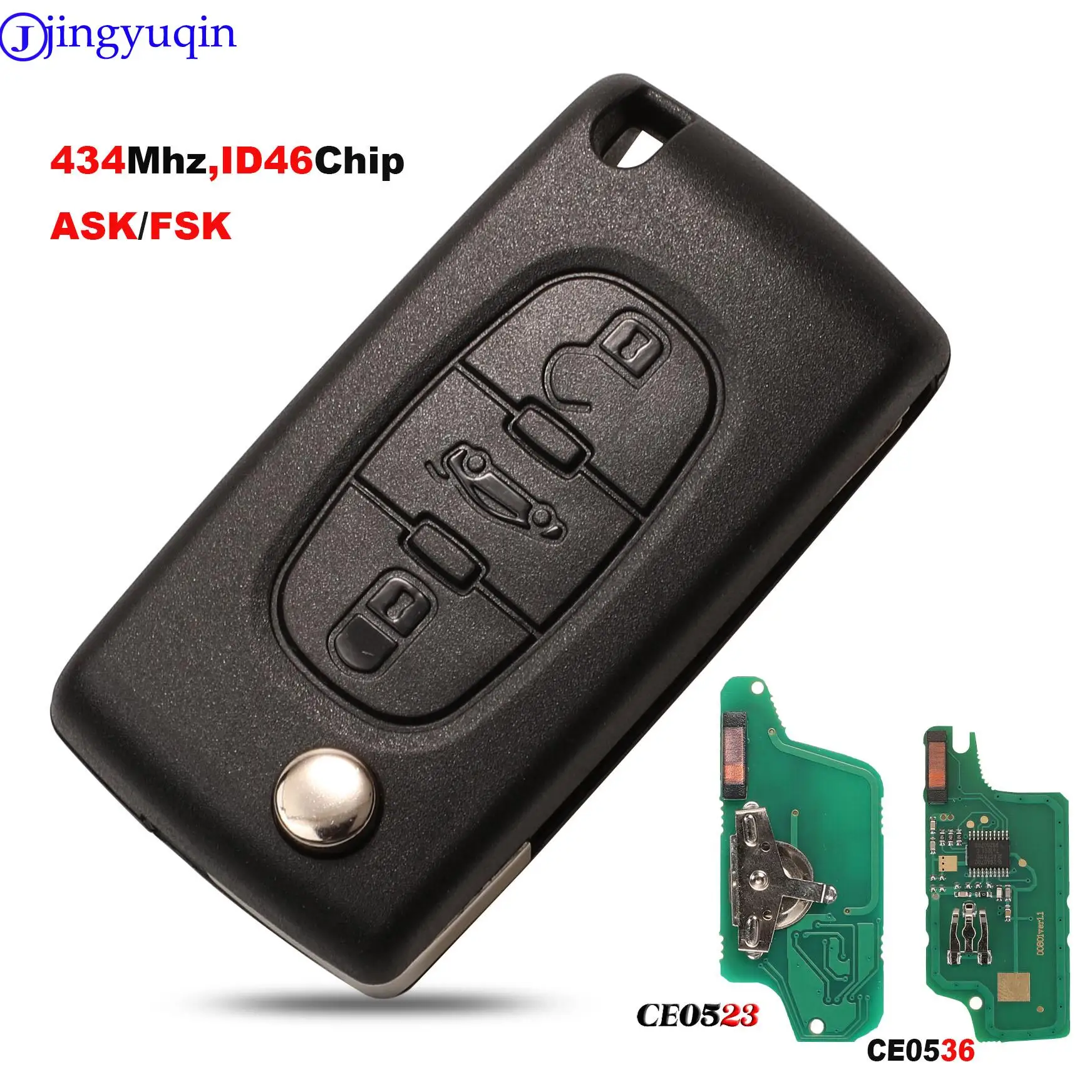Jingyuqin 433 МГц ID46 ASK FSK Key Control для peugeot 207 307 407 208 308 408 607 CITROEN C1 C2 C3 C4 C5 Berlingo Пикассо |
