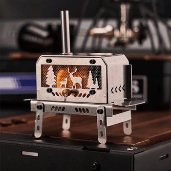 Stainless Steel Charcoal & Wood Stove 1