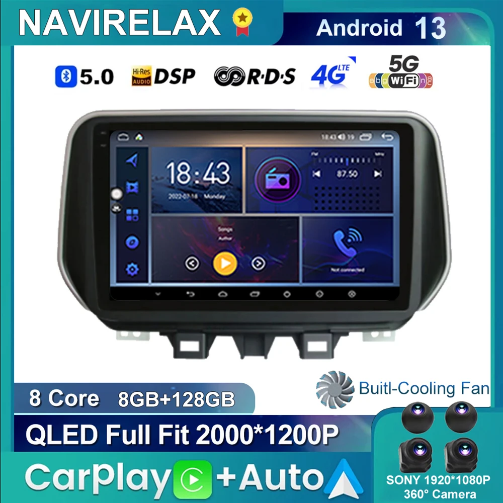 

Carplay Android 13 DPS IPS Screen For HYUNDAI TUCSON IX35 2018 2019 2020 Multimedia Stereo Car Radio DVD Player Navigation GPS