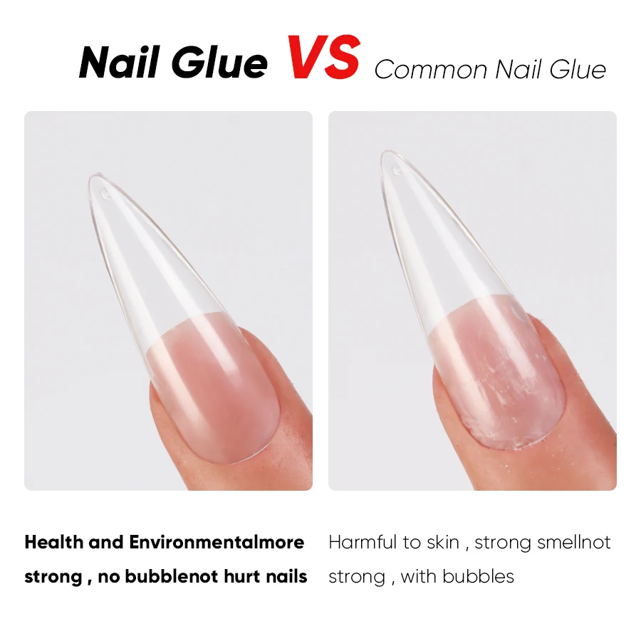 10pcs DIY Press on Nails Affordable Strong Adhesive Nail Glue UV Gel Acrylic Nail Tips Low Price Nail Art Tools 4