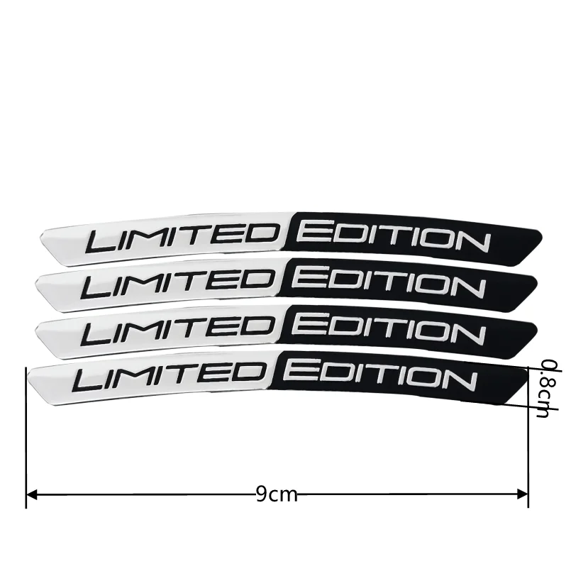 Car Wheel Hub Stickers Aluminum Car Decorative Decals Motorcycle and Bicycle Wheel Hub Logo Badges Set
