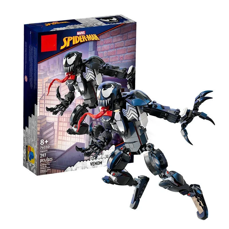 

Superhero Movie Peripheral Marvel Venom Creative Cartoon Puzzle Doll Assembled Building Block Ornament Collection Christmas Gift