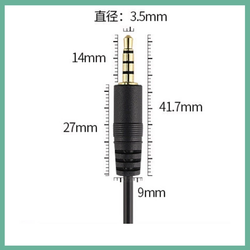 1개입 3.5mm to 3.5mm 잭 오디오 연장 케이블 남성-남성 스테레오 AUX 4극 케이블 어댑터 (자동차 헤드폰 스피커용) 금도금