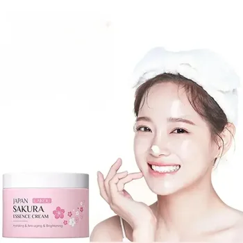 LAIKOU Japan Sakura Cream Cherry Blossom Facial Cream Moisturizing Anti Wrinkle Firming Anti Aging Brighten Korean Skin Care