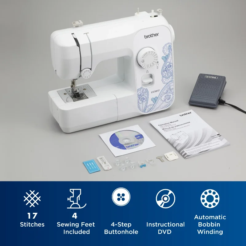 Brother LX3817 17Stitch Portable FullSize Sewing Machine