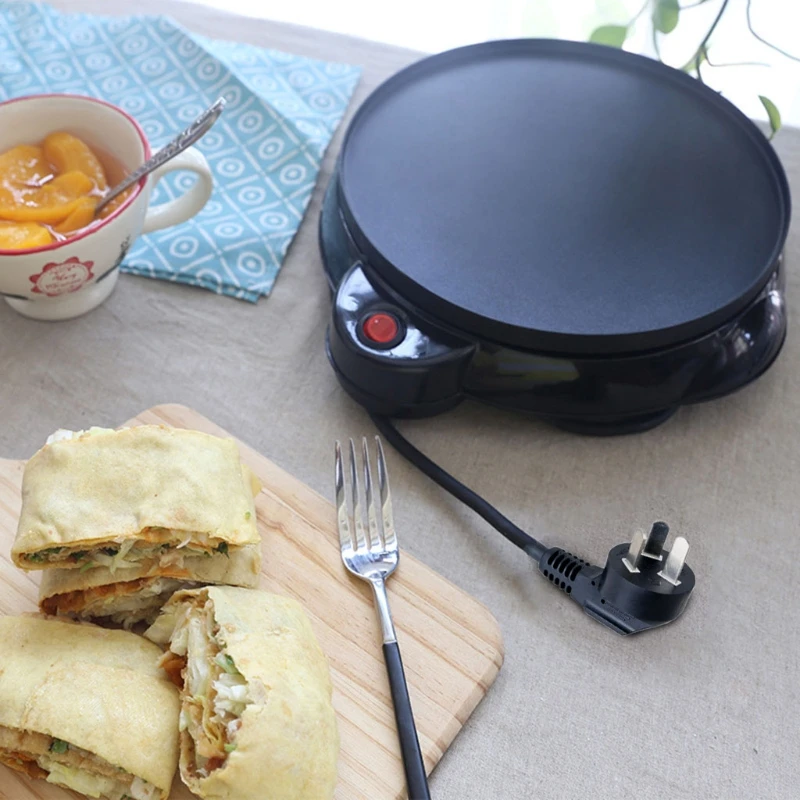 Multi-use Nonstick Crepe Maker Electric Griddle Non-stick Baking Pan Pizza Maker Baking Frying Pan Kitchen Tool 3