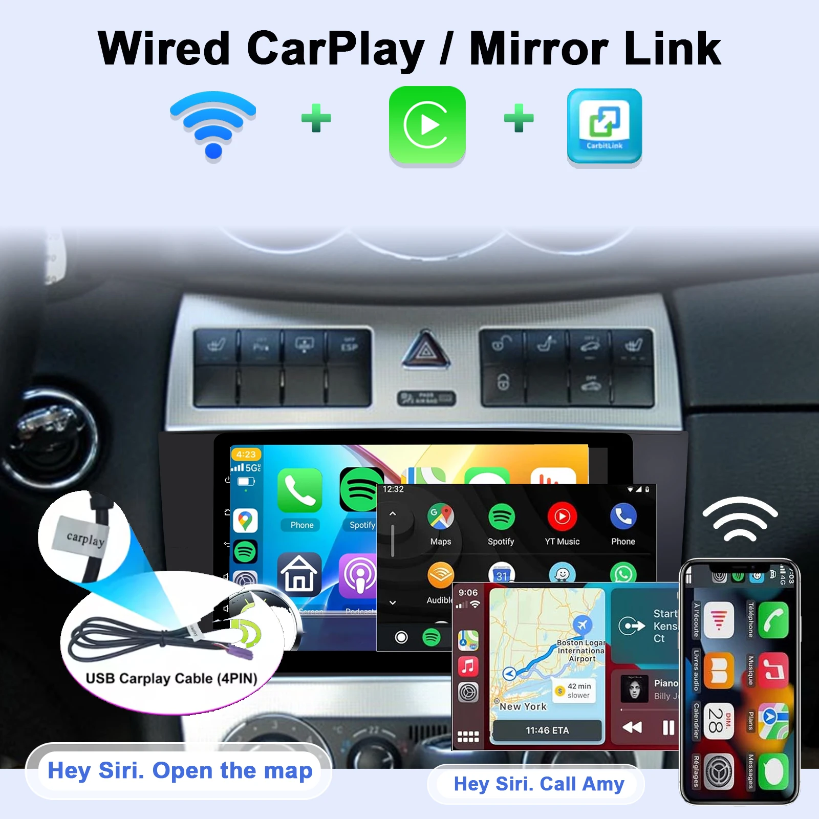 Android Car Radio For Mercedes Benz W203 W209 W219 A160 C180 C200 CLK200 Multime