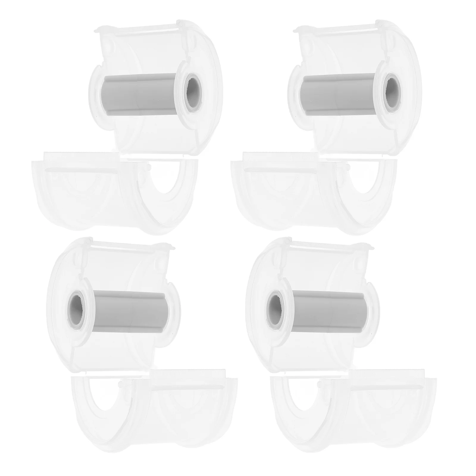 

4 Pcs Tape Storage Box Portable Holder Household Dispenser Car Decor Duct Paper Plastic Convenient Washi Clear