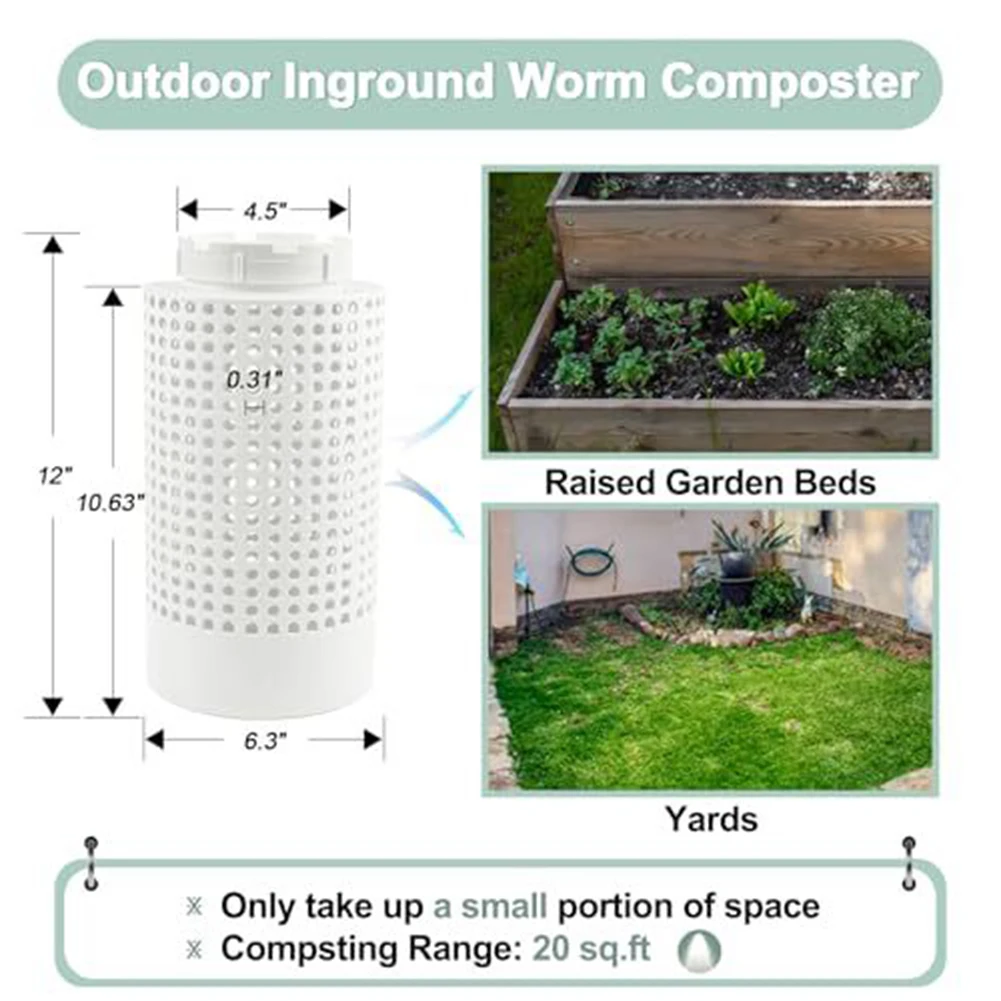Compost Wire Lock Outdoor Rotating Compost Bin VIVOSUN 18.5-Gallon Tumbling Composter ...