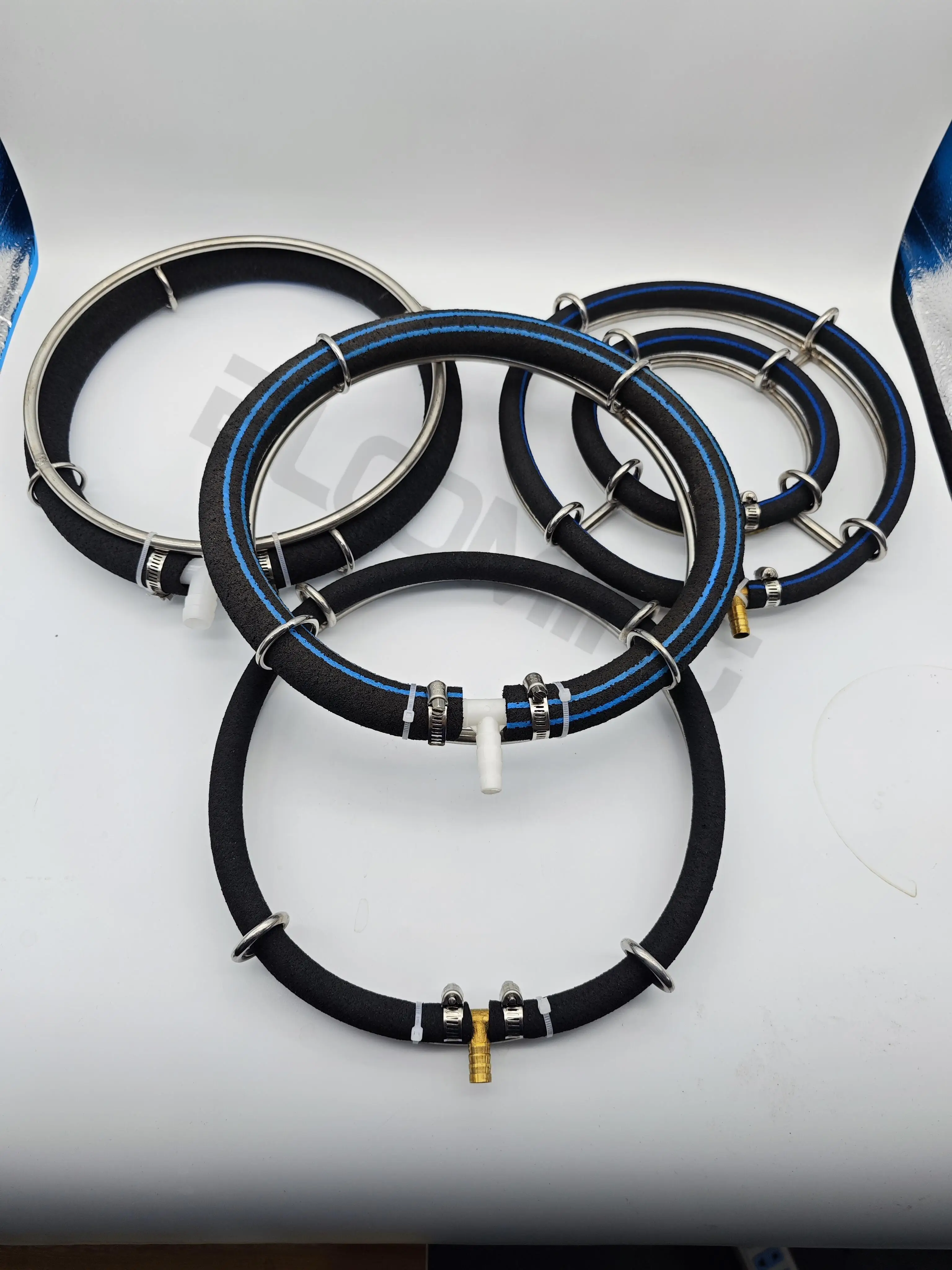 3 Ring D35CM 304 Edelstahl Feine Blase Koi Fisch Meeresfrüchte Garnelen Teich Landwirtschaft Ring Belüftungsschlauchrahmen – Detail 4