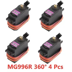High - Torque Digital Metal Gear Servo for RC Projects and DIY Applications (MG996R 360 4PCS)