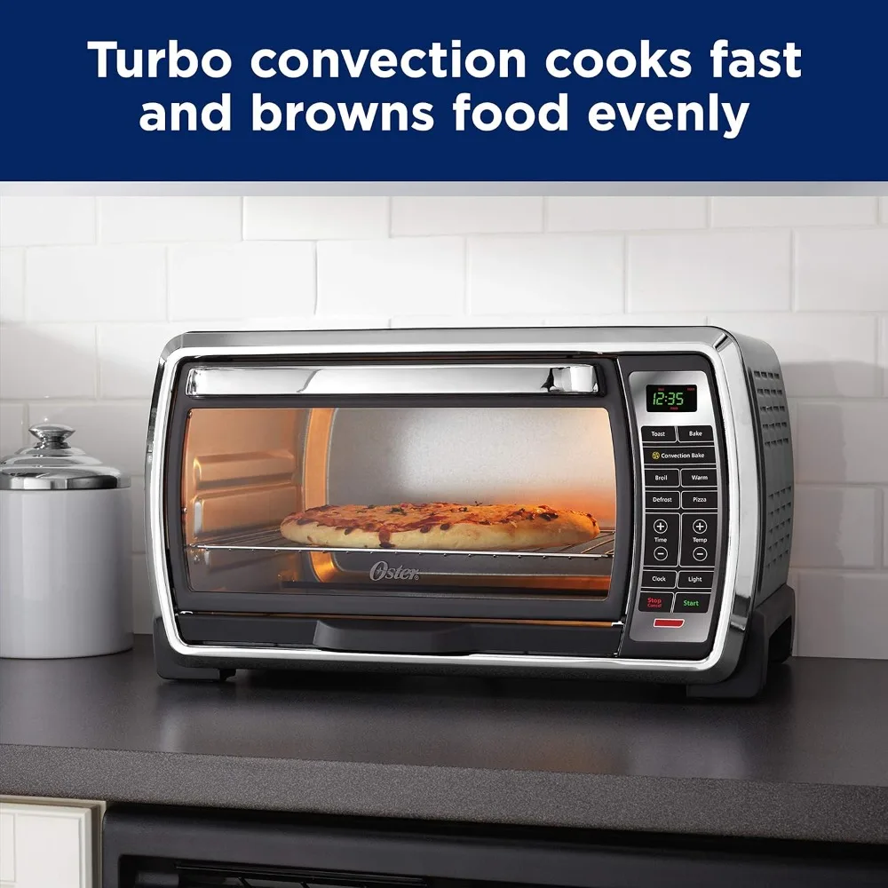 Toaster Oven | Digital Convection Oven, Large 6-Slice Capacity, Black/Polished Stainless 4