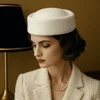 Hard Top Wool Felt Berets Concave Top British Retro Wedding Fascinator Hats Pillbox Cap Cocktail Party Cap Vintage Fedoras Hats