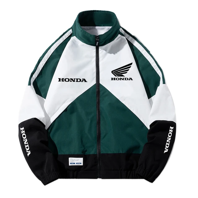 Nouvelle veste Honda 2026 pour homme - Manteau coupe-vent - Veste style streetwear hip-hop - Combinaison de course - Manteau tendance zippé pour femme 1