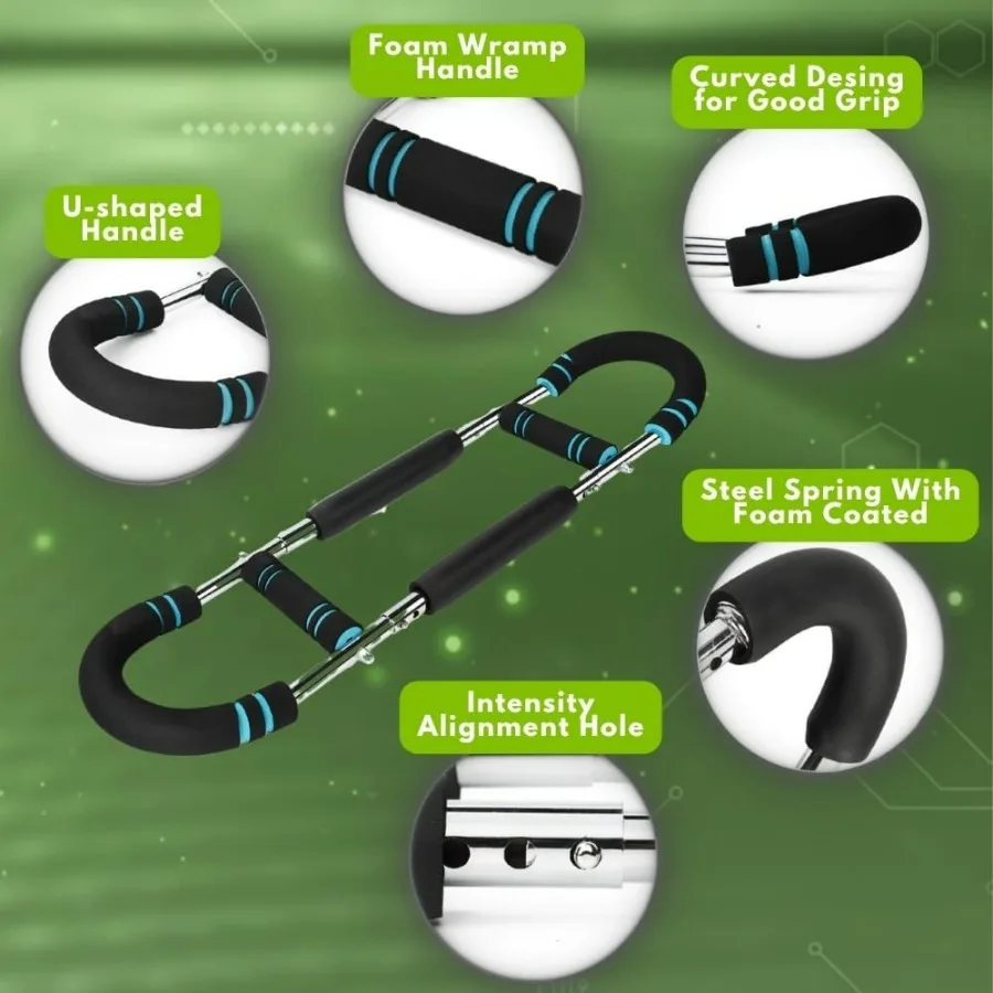 Twister Arm Trainer - Chest Workout Equipment - Chest Press Machine - Arm Trainer for Men - Power Twister Bar - Exercise Bar - U