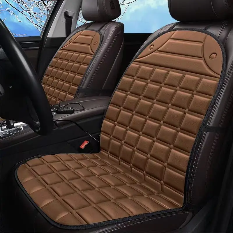 Checkerboard car seat cushion quick-heating 12V