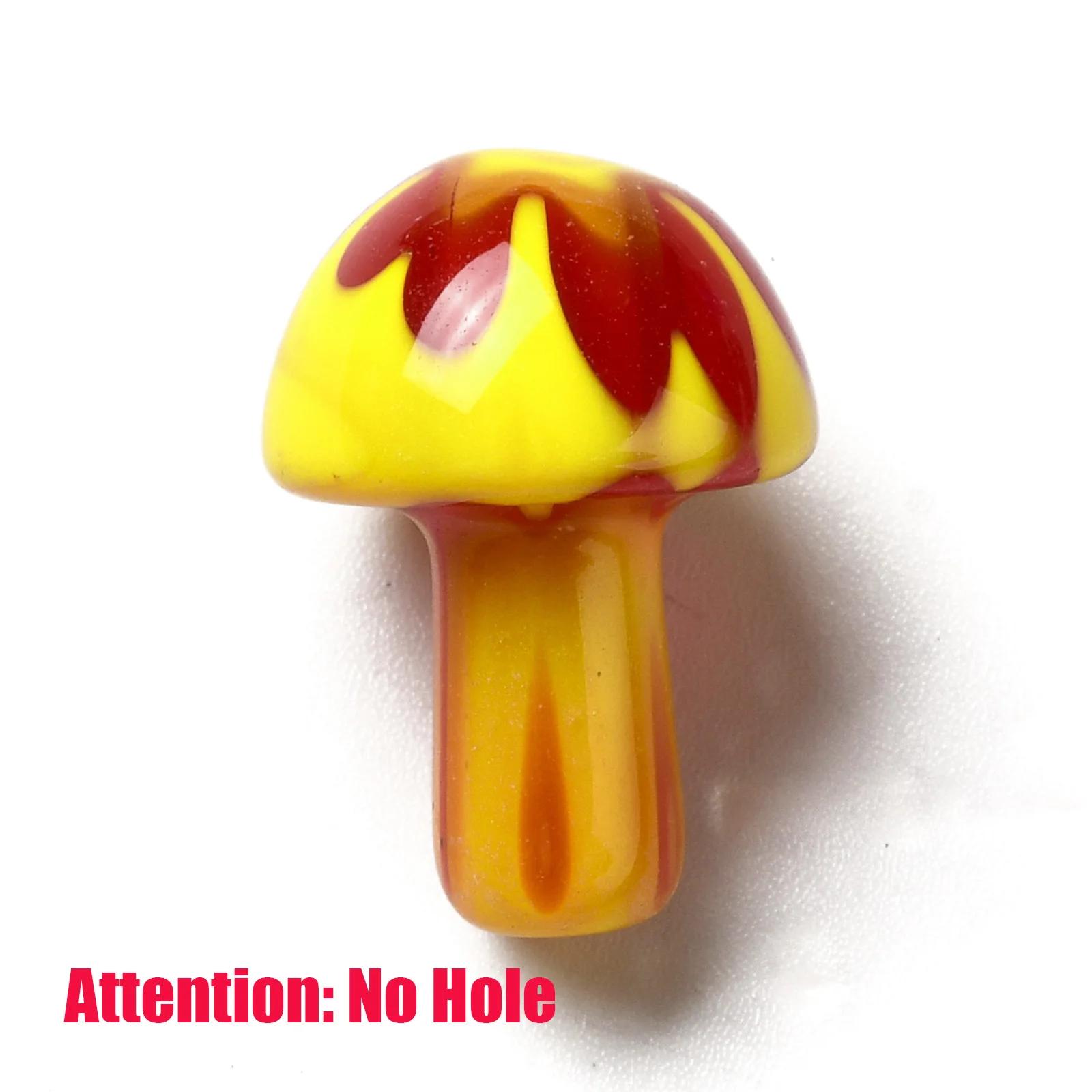 20pcs Handmade Mushroom Millefiori Lampwork Glass Beads No Hole for DIY Jewelry Making Findings Home Display Decorations Crafts