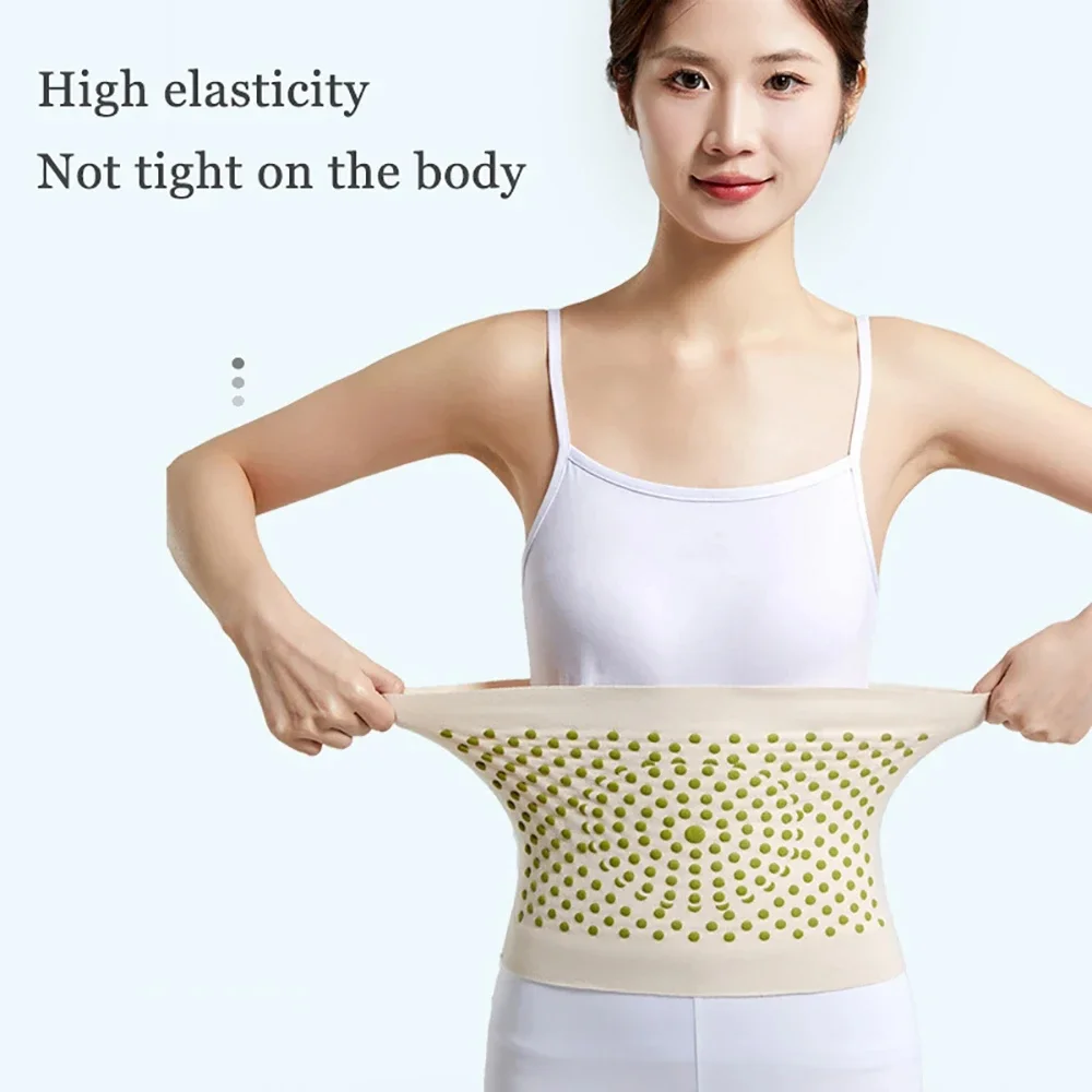 Hot Mugwort Therapy Waist Support Belt Self-Heating Waist Support Belt Lower Back Support Thin Soft Kidney Fixation Belt