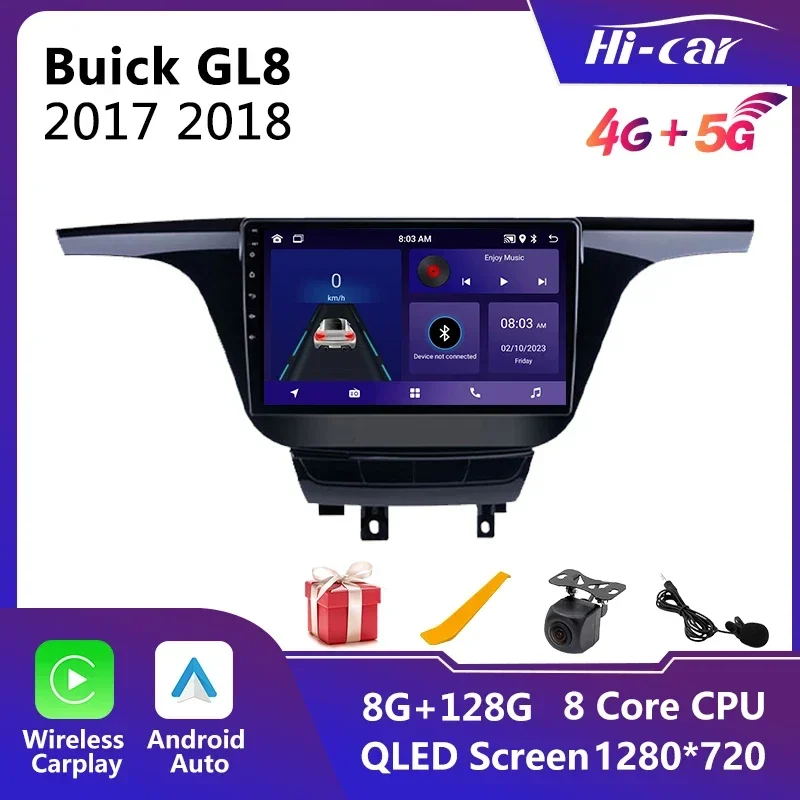 

2 Din For Buick GL8 2017 2018 Car Radio Android 10.1 Inch Touch Screen GPS Navigation Multimedia Player Head Unit Video Wifi FM