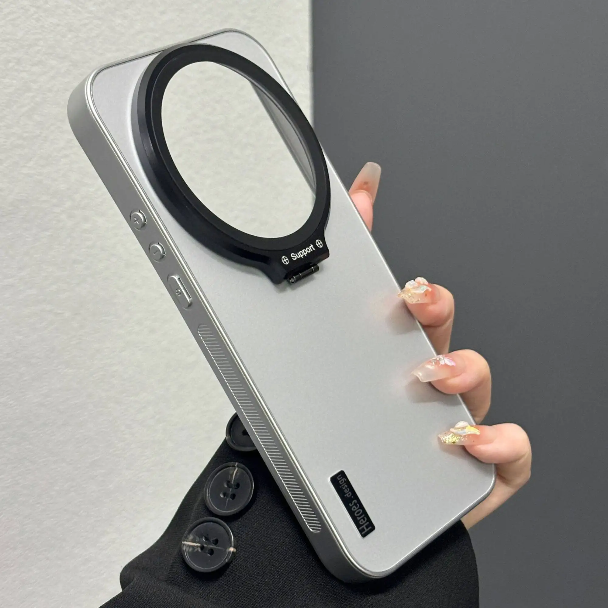 Ultra-Thin Heat Dissipation Matte Stand Case - Premium Acrylic Shockproof Bumper