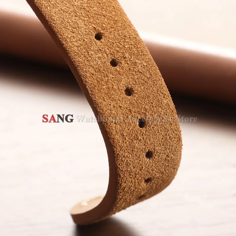 Vintage Suede Leather Quick Release Watch Strap with Pin Buckle