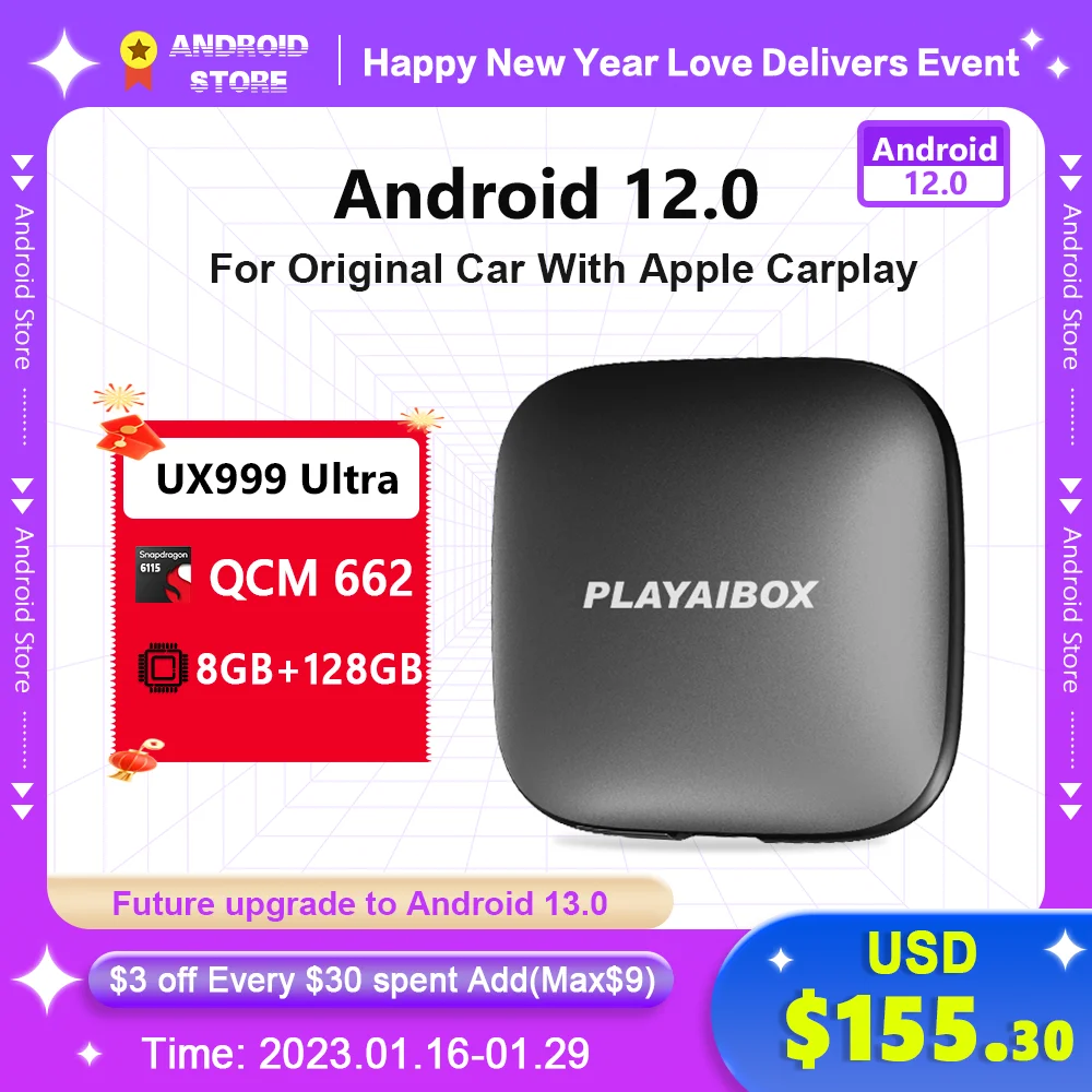 Android Tv Box 12.0 System Netflix Iptv Android Auto Wireless Carplay