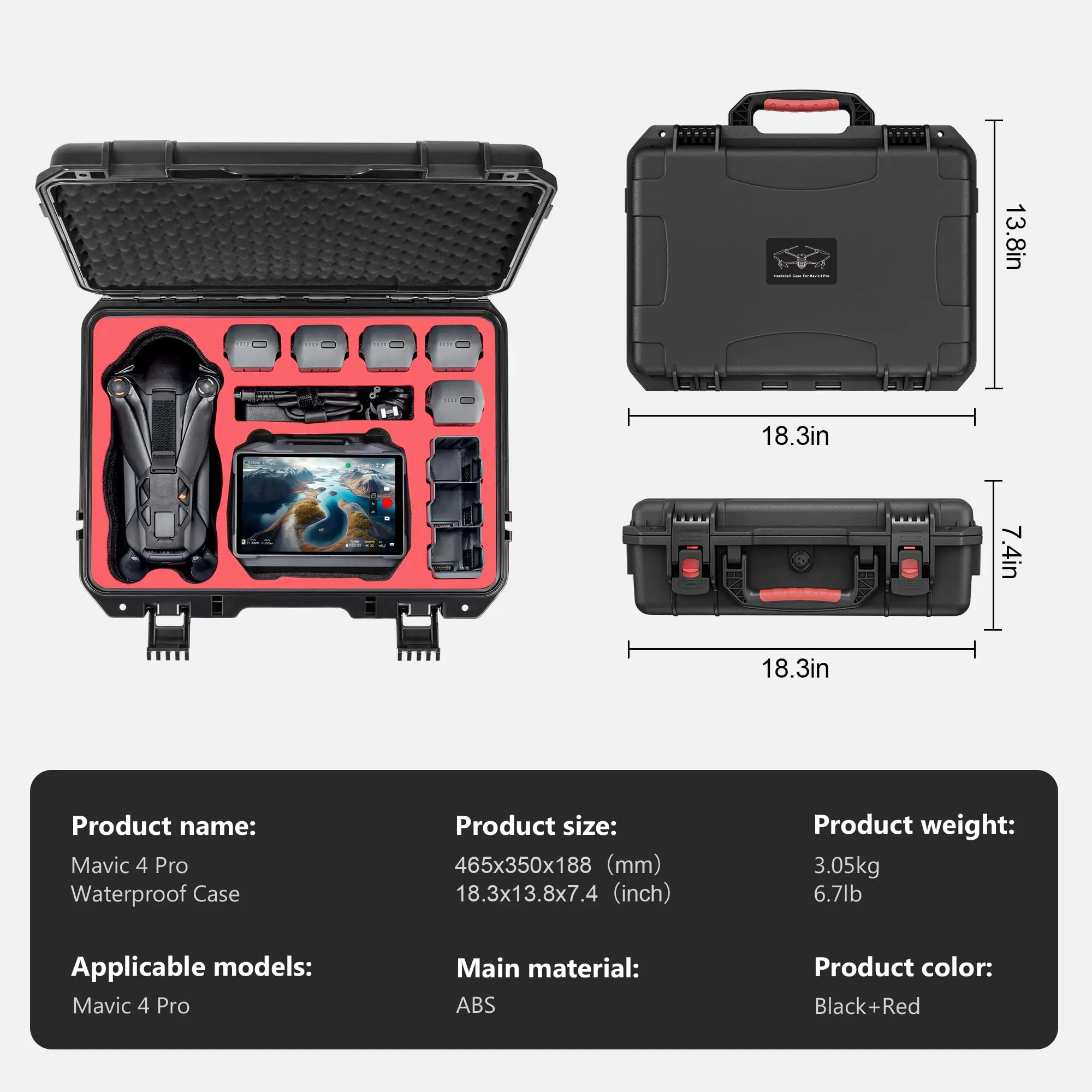 รูปสินค้า กระเป๋ากันน้ำสำหรับโดรน DJI Mavic 4 Pro