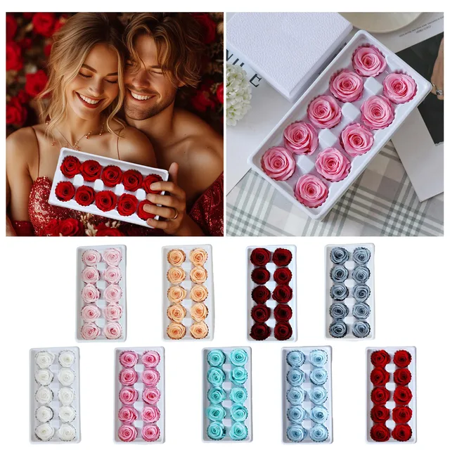 Valentine'S Day Supplies Box Color Natural Looking Preserved Rose Gift Boxes Handmade Roses Ornament Artifical Flowers Decor 1