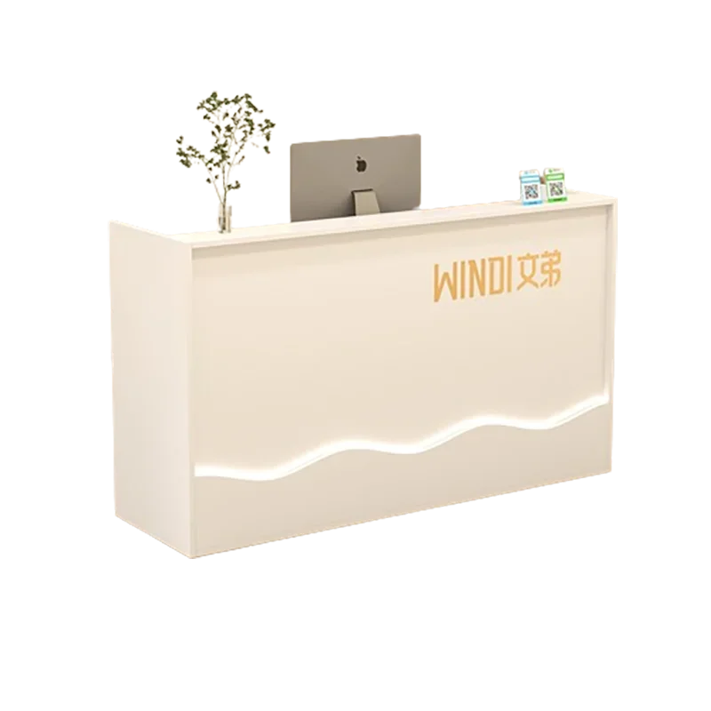 Restaurant Reception Desk Hairdresser Counter Table Bar Furnishings Salon Cafe Cosmetics Bureau Meuble Shelf Aesthetic Pink