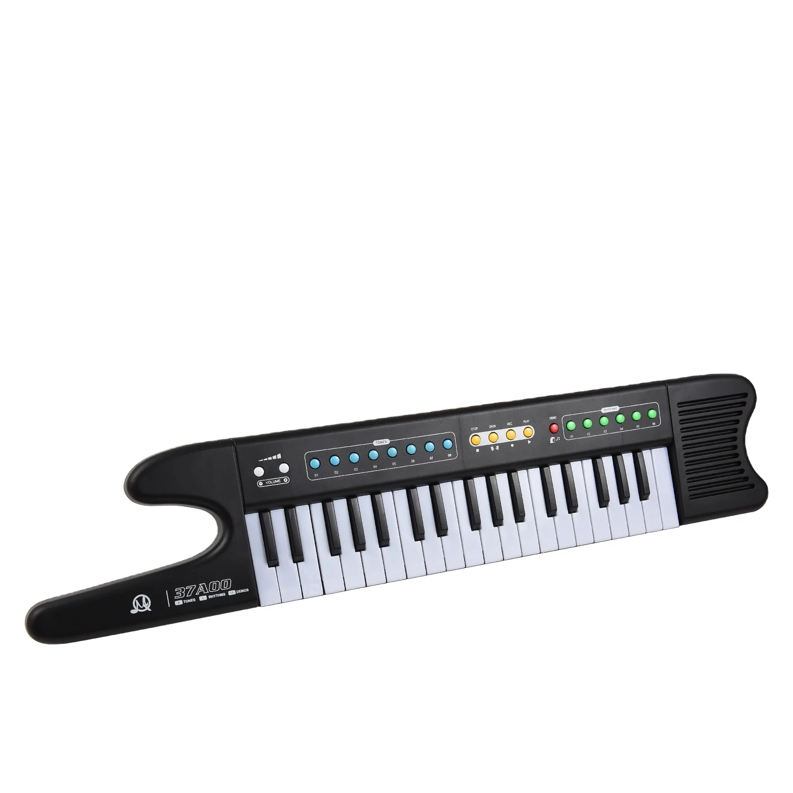 37-Key Electronic Keyboard Piano Portable Mini Electronic Organ Musical Instrument 8 Tones 6 Rhythms 10 Demo with Microphone