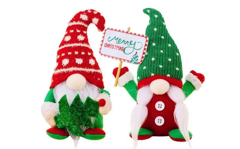 

Christmas Gnomes Plush Faceless Doll With Hat Dwarfs Figures Tabletop Ornaments Doll Pendant Holiday Decor home accessories