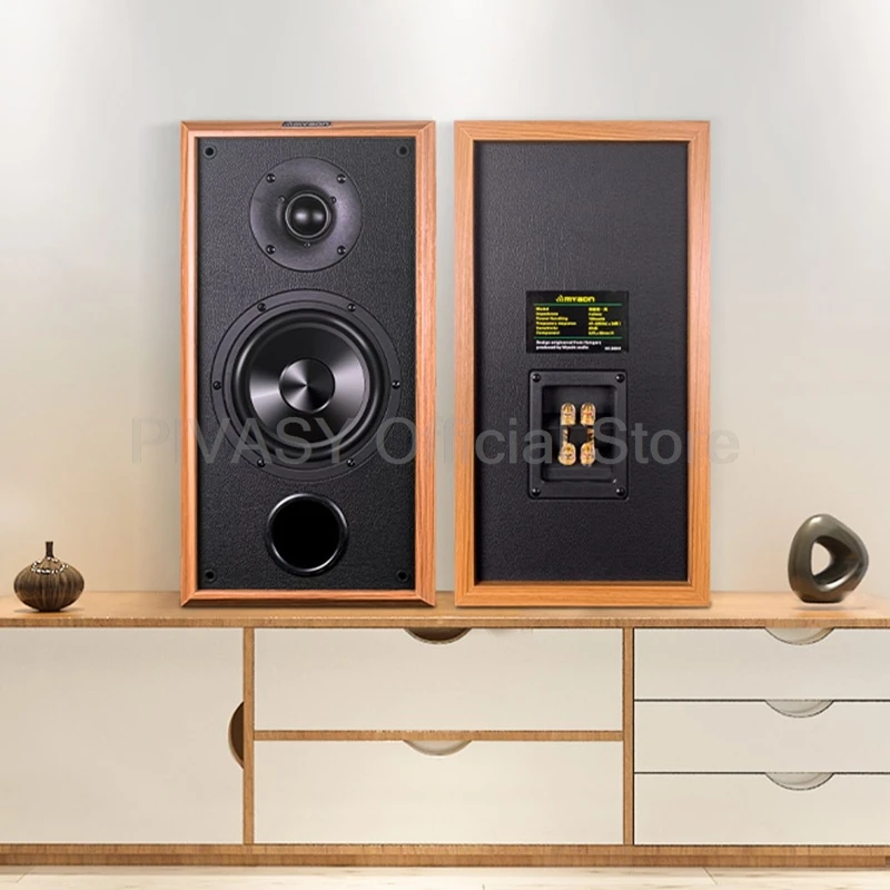 6.5 Inch 60W 4ohm HIFI Bookshelf Speaker Household Wooden Tweeter High Power Fever Sound Box 1 Pair for Home Theater System